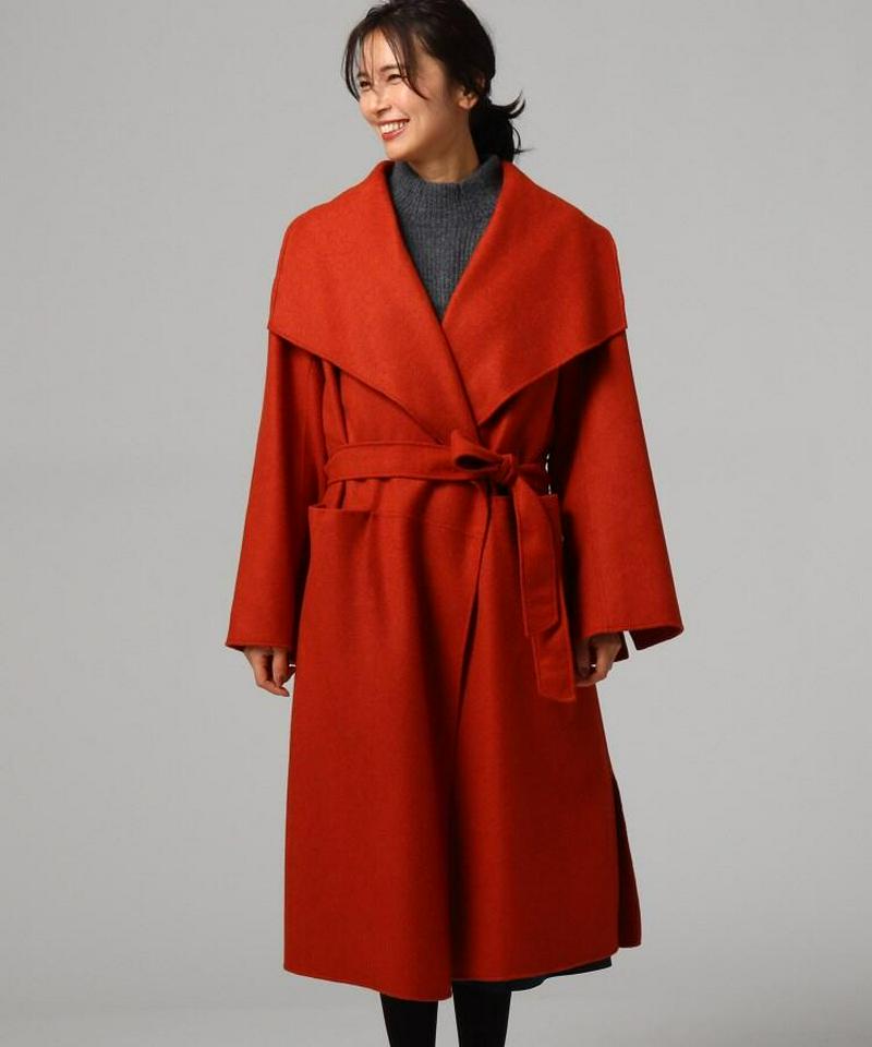 カシミヤ混リバーコート