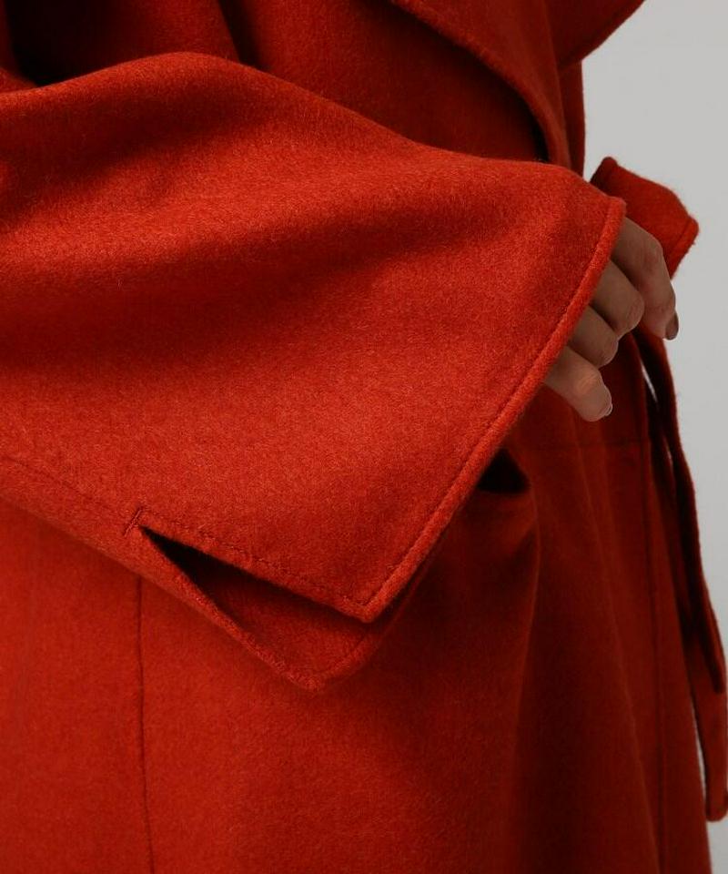 カシミヤ混リバーコート