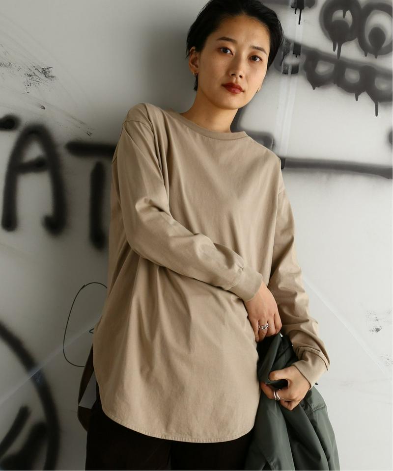 プレミアムコットン ラウンドヘム ロンTee