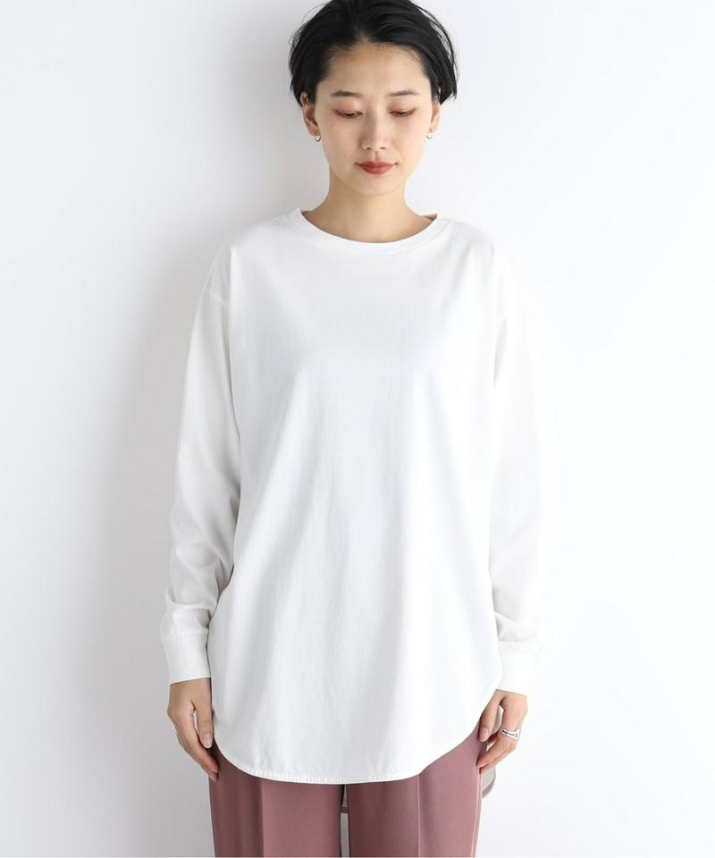 プレミアムコットン ラウンドヘム ロンTee