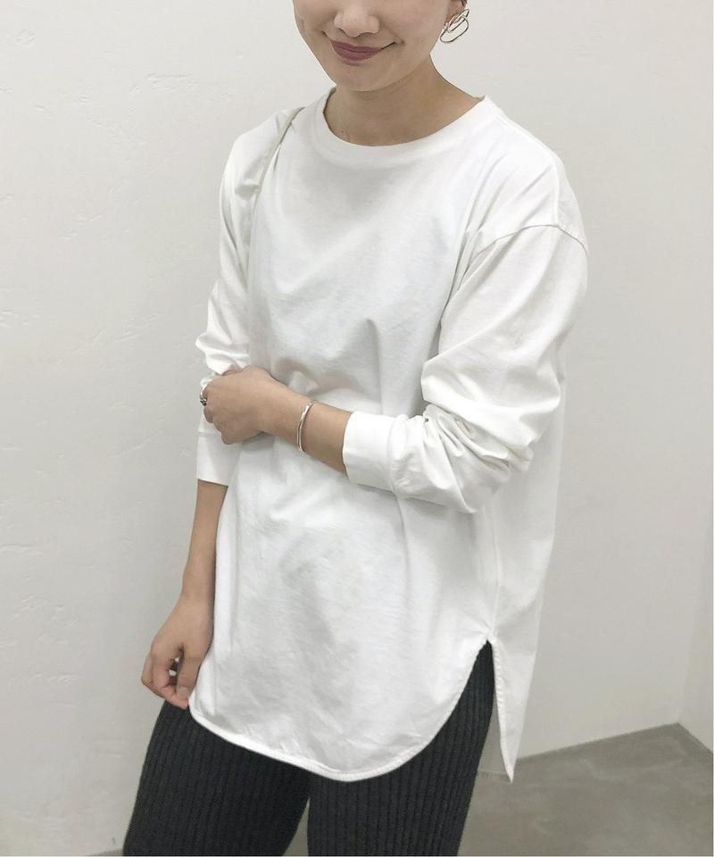 プレミアムコットン ラウンドヘム ロンTee