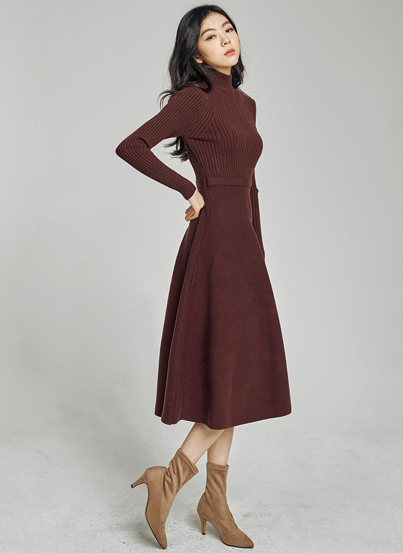 ニットフレアワンピース