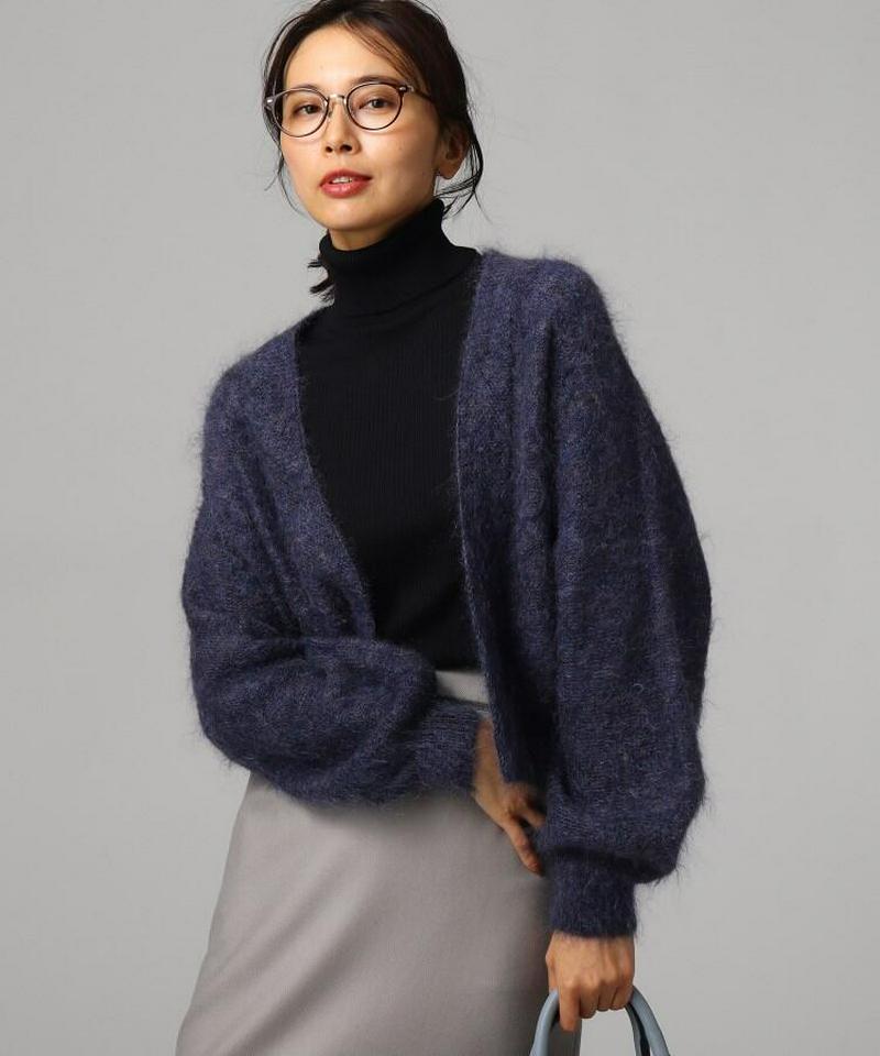 モヘヤ混ニットカーディガン