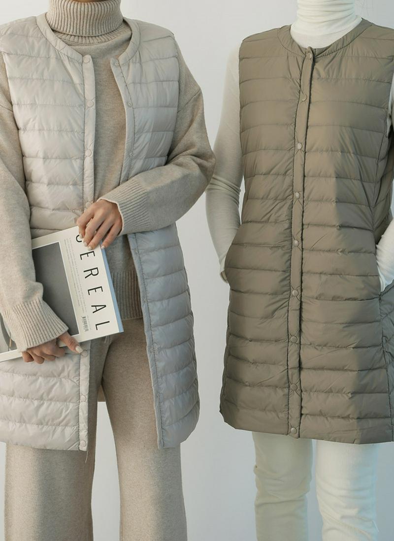 ライトダウンロングベストジャケット