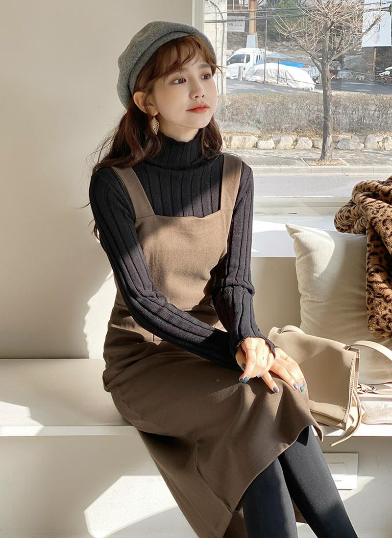 スリーブレススクエアワンピース・全2色