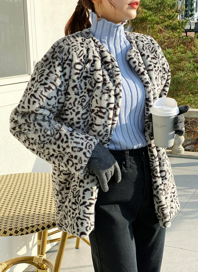 レオパードファージャケット・全3色