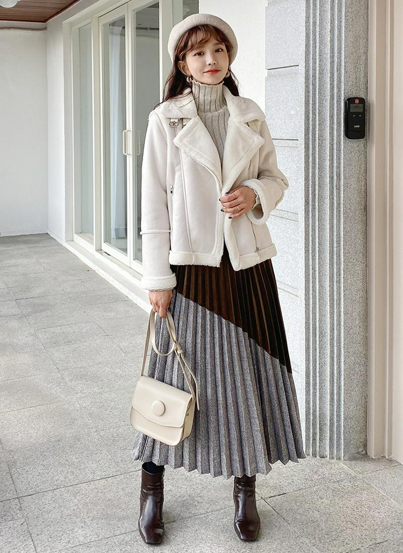 ベルトムートン調ジャケット・全3色