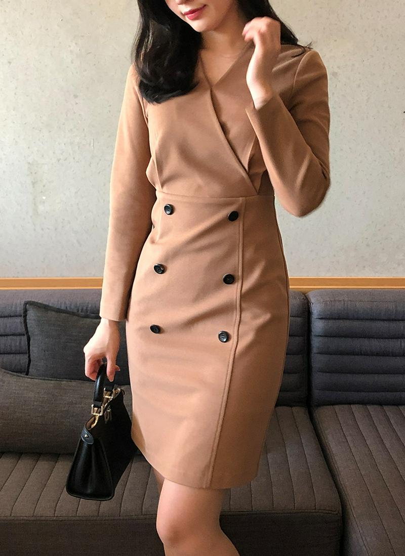 ダブルボタンポイントワンピース