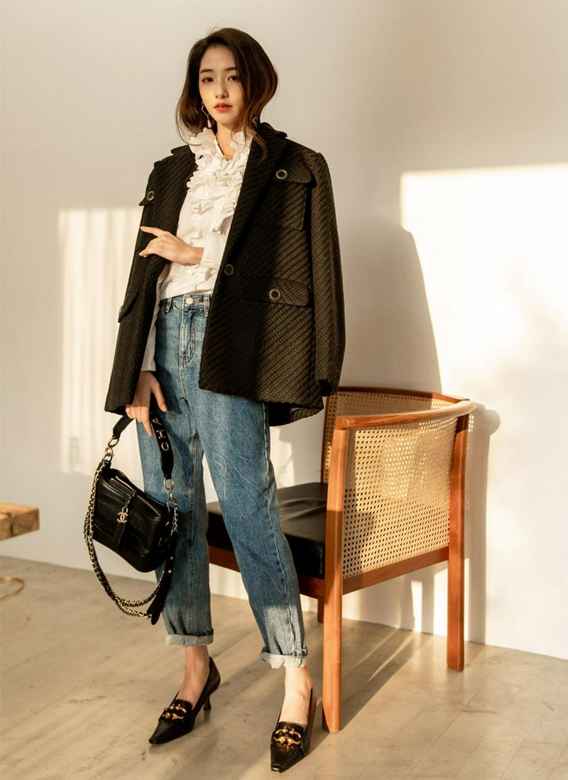 ウール混ツイードジャケット