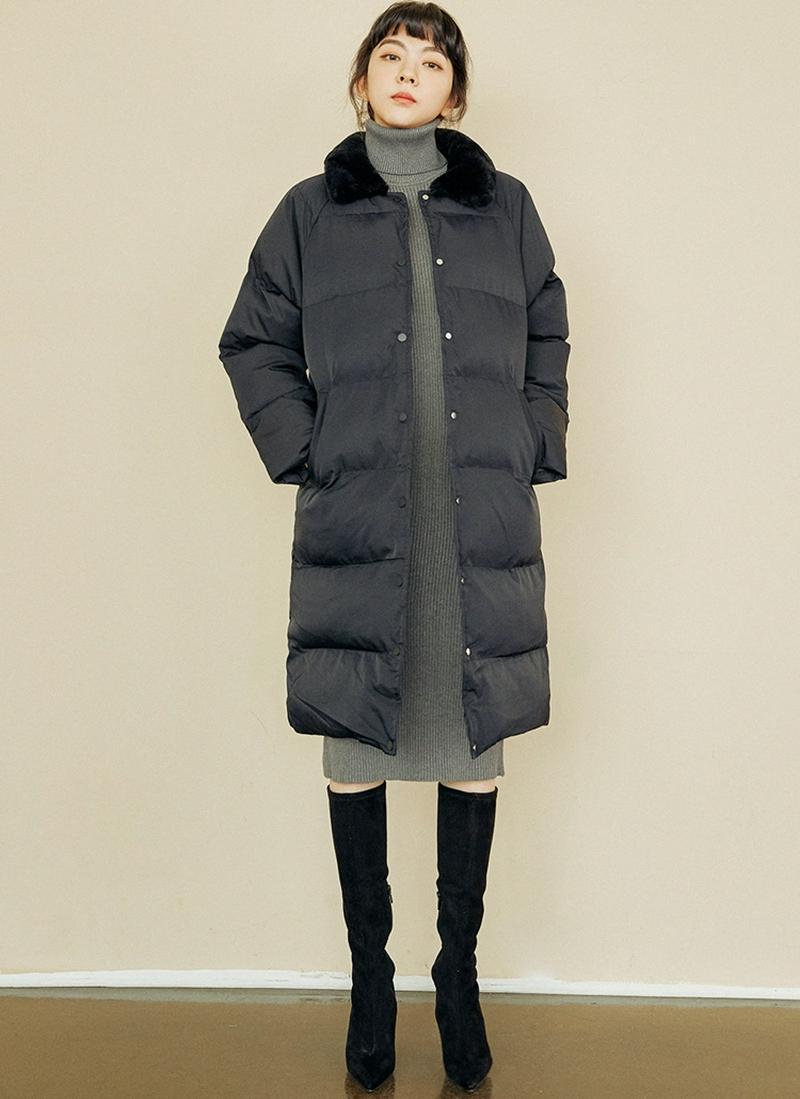 ファーカラーウェルロンジャケット(ブラック)