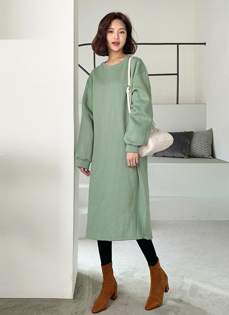 裏起毛スウェットワンピース・全4色