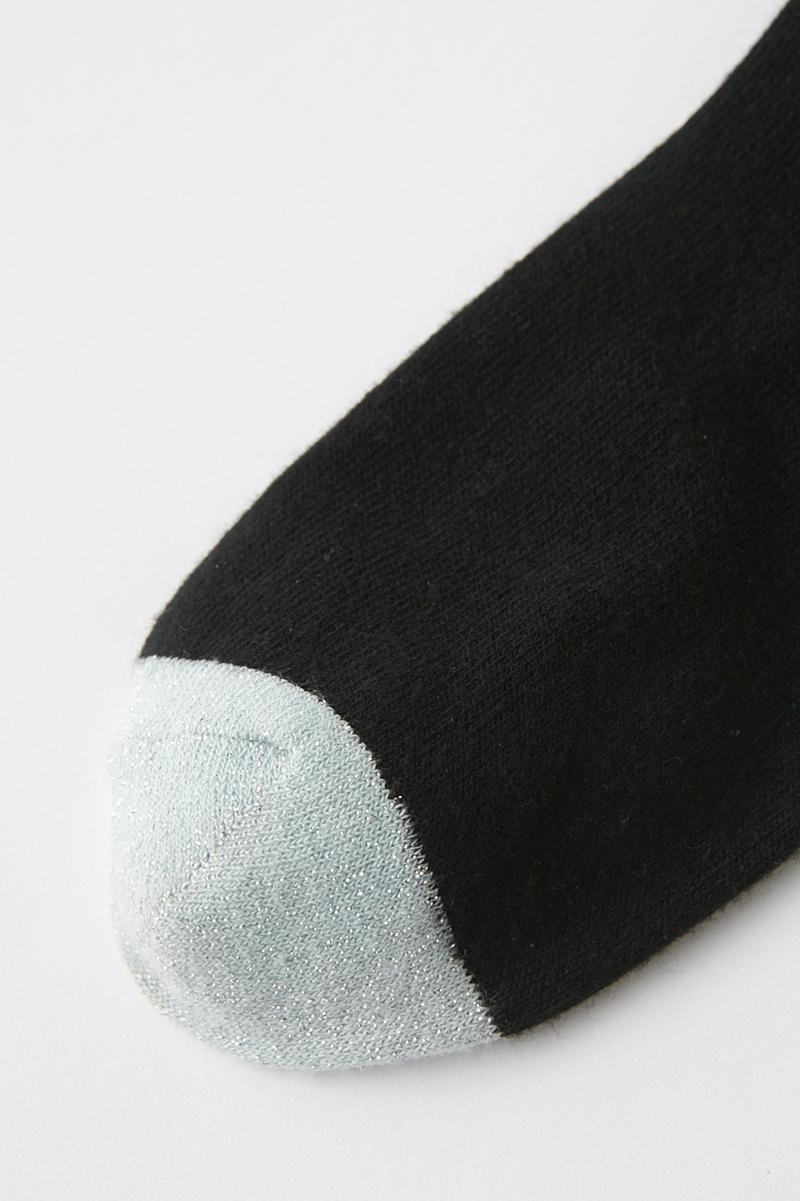 配色ラメクルーソックス