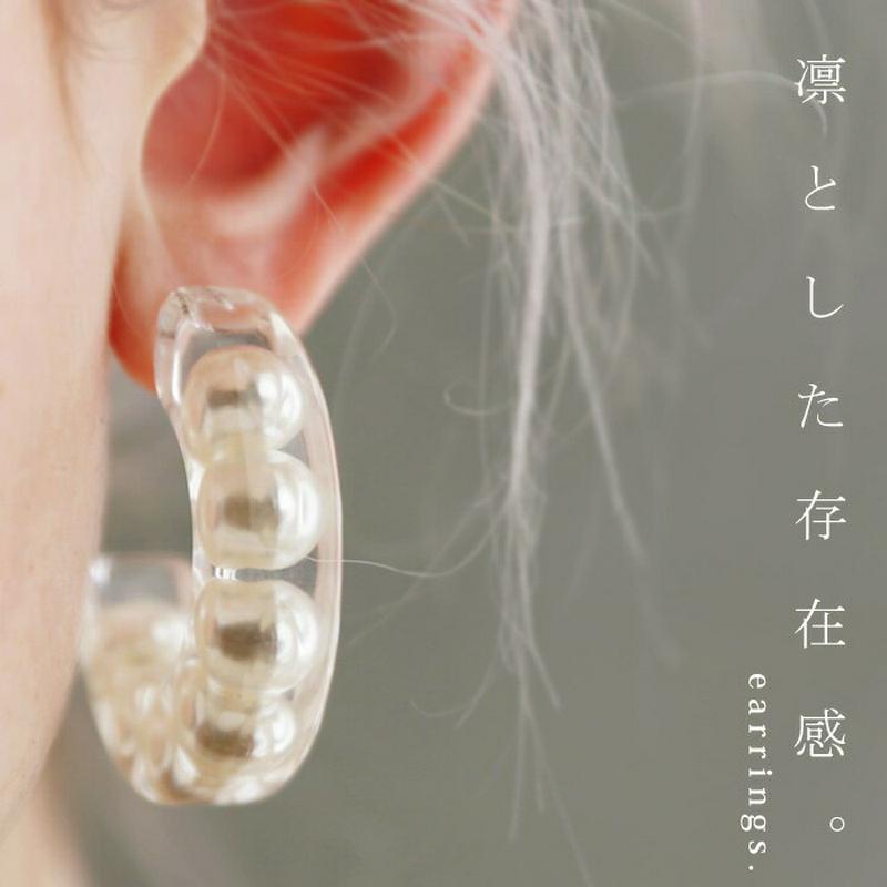 パールでもっと品良く存在感と華やかさを。パールフープイヤリング・再販。(10)◎メール便可！