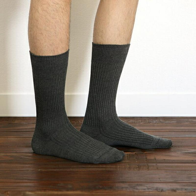 【あす楽】【Tabio MEN】 メンズさらりとした2×2リブソックス27〜29cm クロ 黒 ブラック / 靴下屋 靴下 タビオ Tabio くつ下 メンズ 日本製 夏 ¬