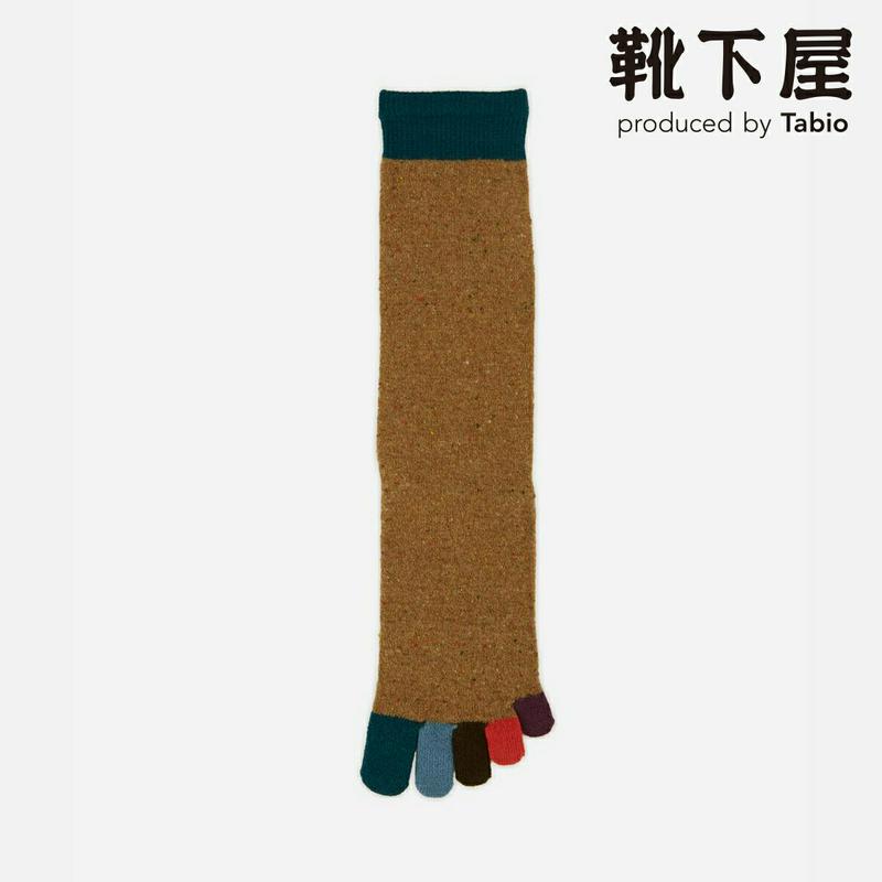 【全品送料無料★〜12/26 9:59迄】【あす楽】【Tabio】 ウール五本指指色違いクルーメンズサイズ / 靴下屋 靴下 タ