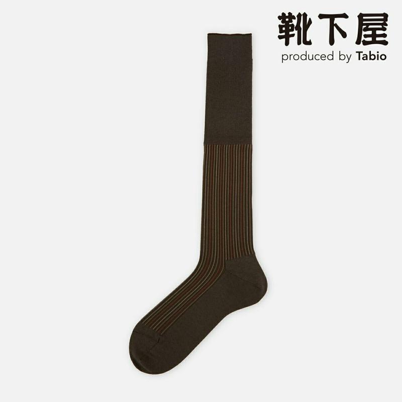 【あす楽】【Tabio MEN】 メンズ 綿ウール千筋ハイソックス / 靴下屋 靴下 タビオ くつ下 ハイ メンズ 日本製