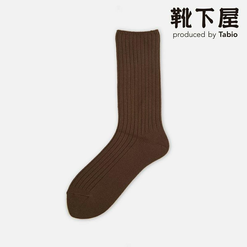 【全品送料無料★〜12/26 9:59迄】【あす楽】【靴下屋】 ローゲージ3x1リブクルーソックス / 靴下 タビオ Tabio
