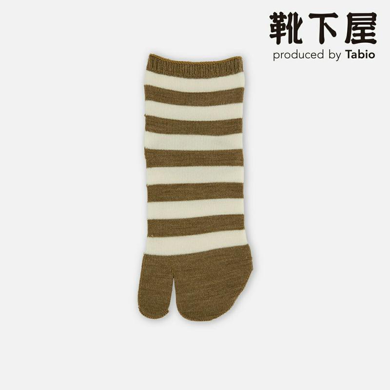 【あす楽】50%OFF【靴下屋】 ウール均等ボーダー足袋クルーソックス / 靴下 タビオ Tabio くつ下 クルー 足袋 たび タビ 足袋靴下 レディース 日本製 2101sl
