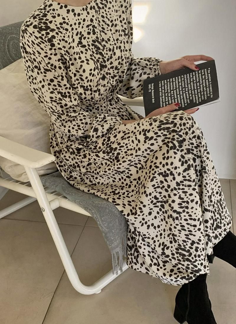 レオパードウエストタックワンピース