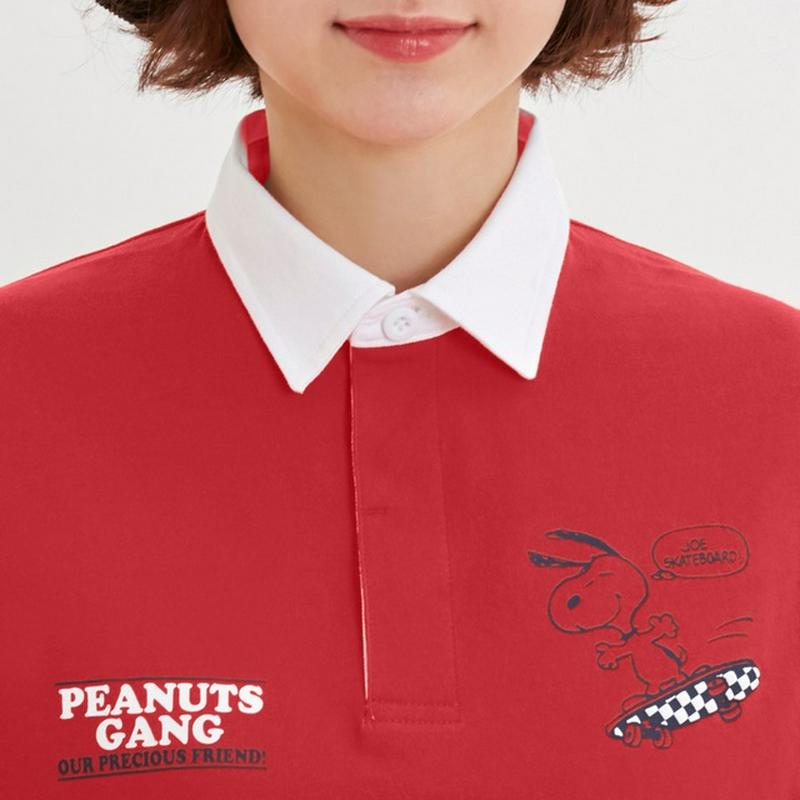 ラガーシャツ(長袖)Peanuts+E