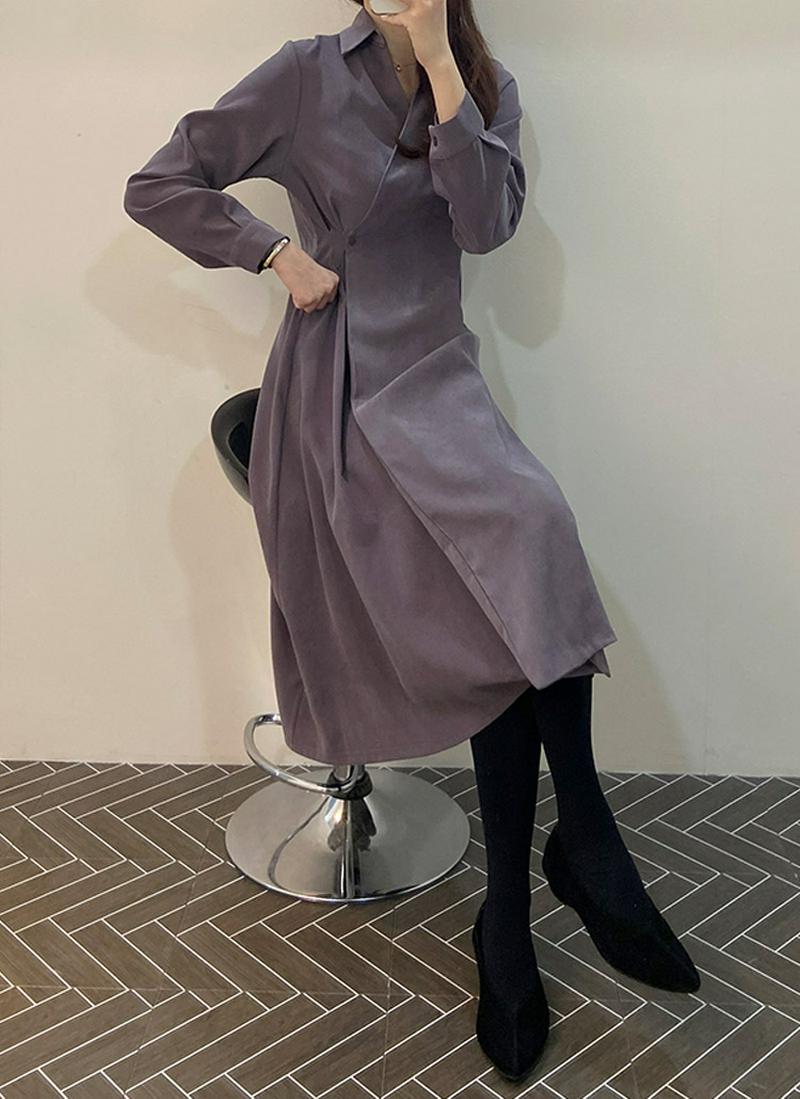 ラップシャツワンピース