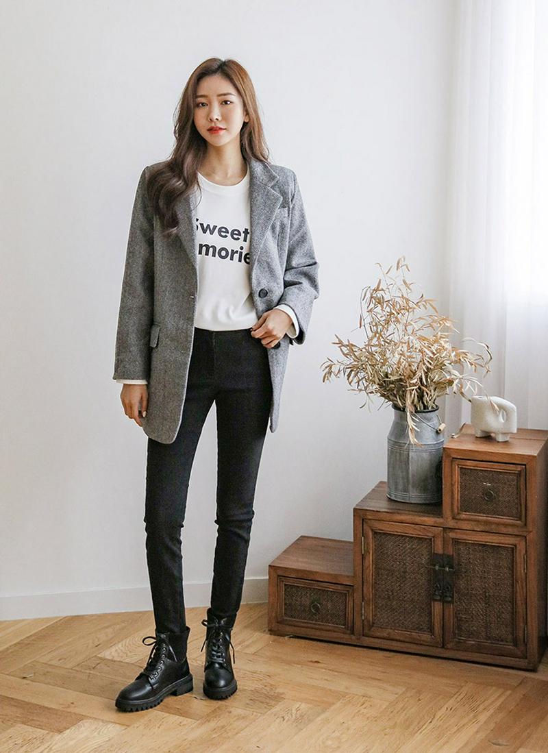 エコファー裏地ヘリンボーンジャケット