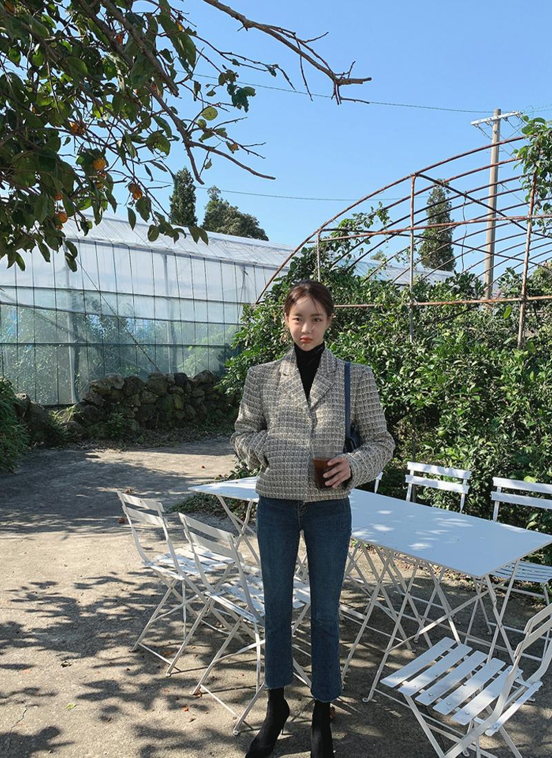 ウール混ツイードジャケット