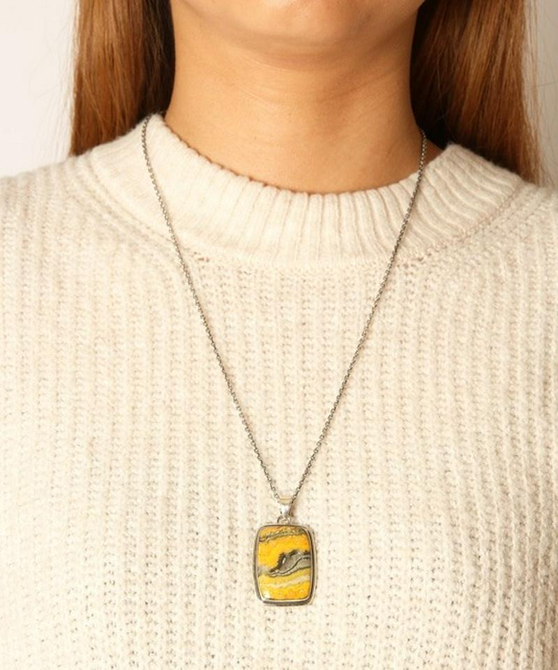 【フランス買付】バンブルビージャスパーネックレス
