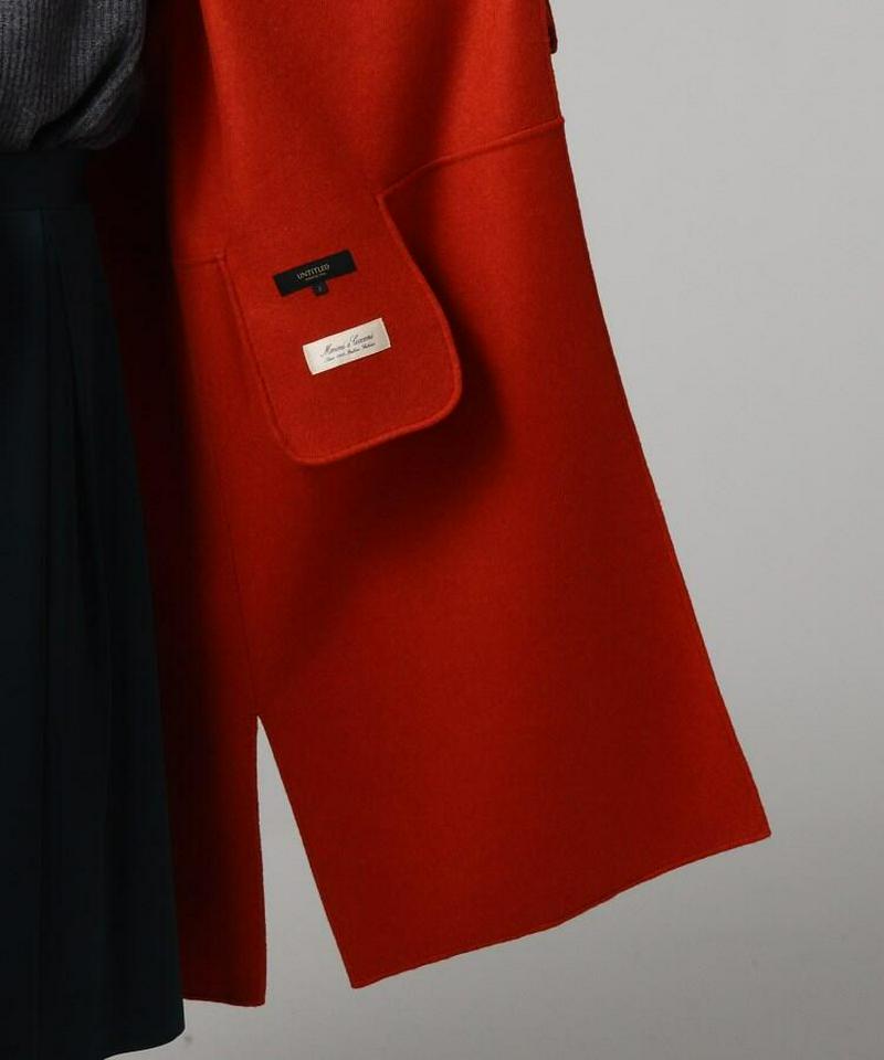 [L]カシミヤ混リバーコート