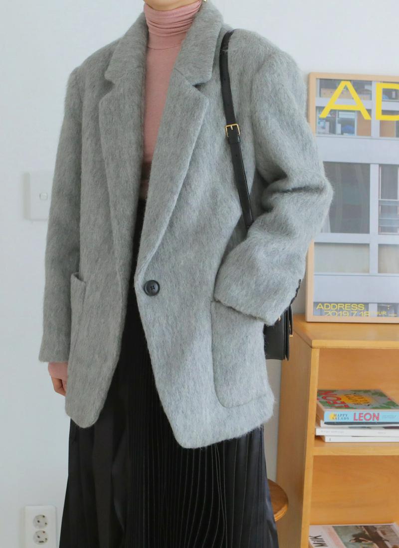 アルパカウール混ジャケット