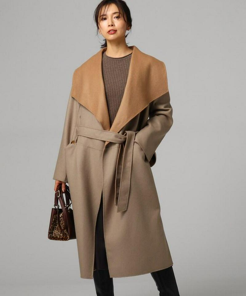 [L]アンゴラ混リバーコート