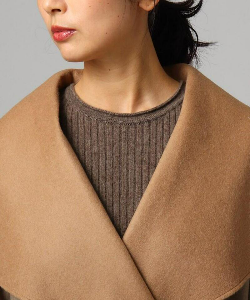 [L]アンゴラ混リバーコート