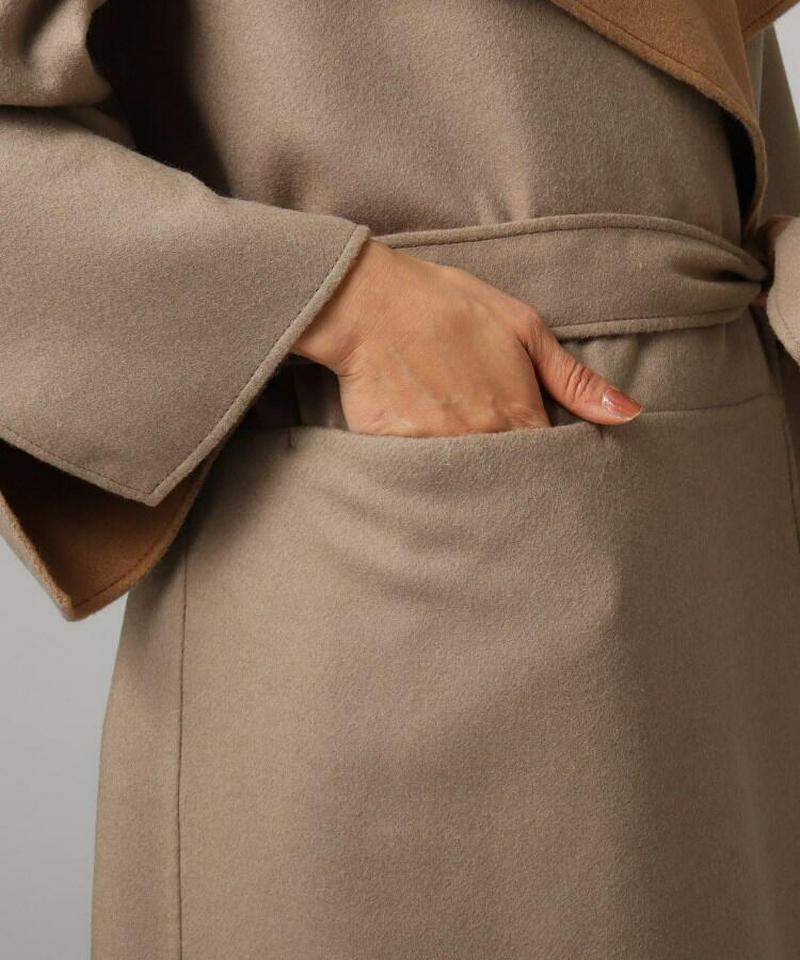 [L]アンゴラ混リバーコート