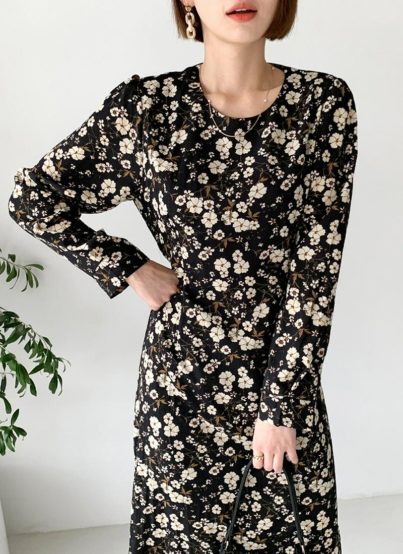 ストラップフローラルワンピース・全2色