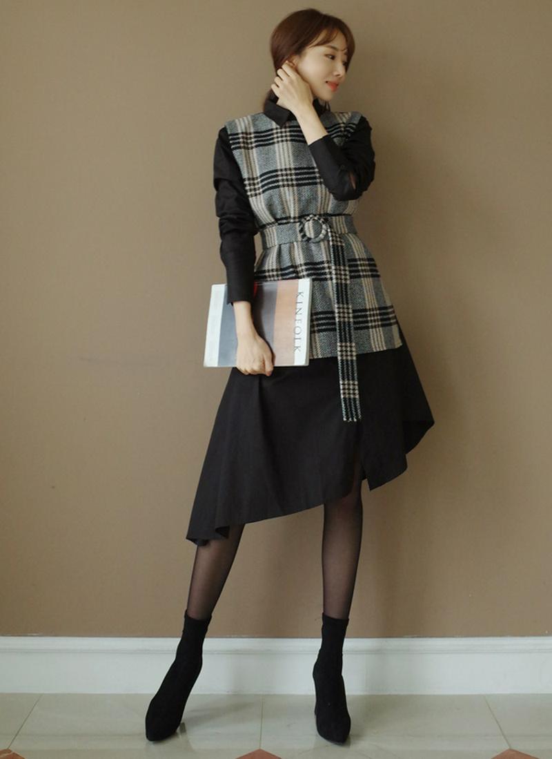 アシメヘムシャツワンピース