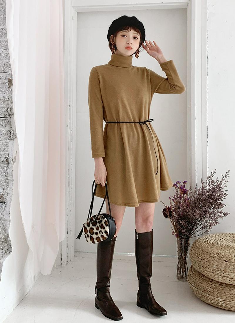 起毛フレアミニワンピース・全3色