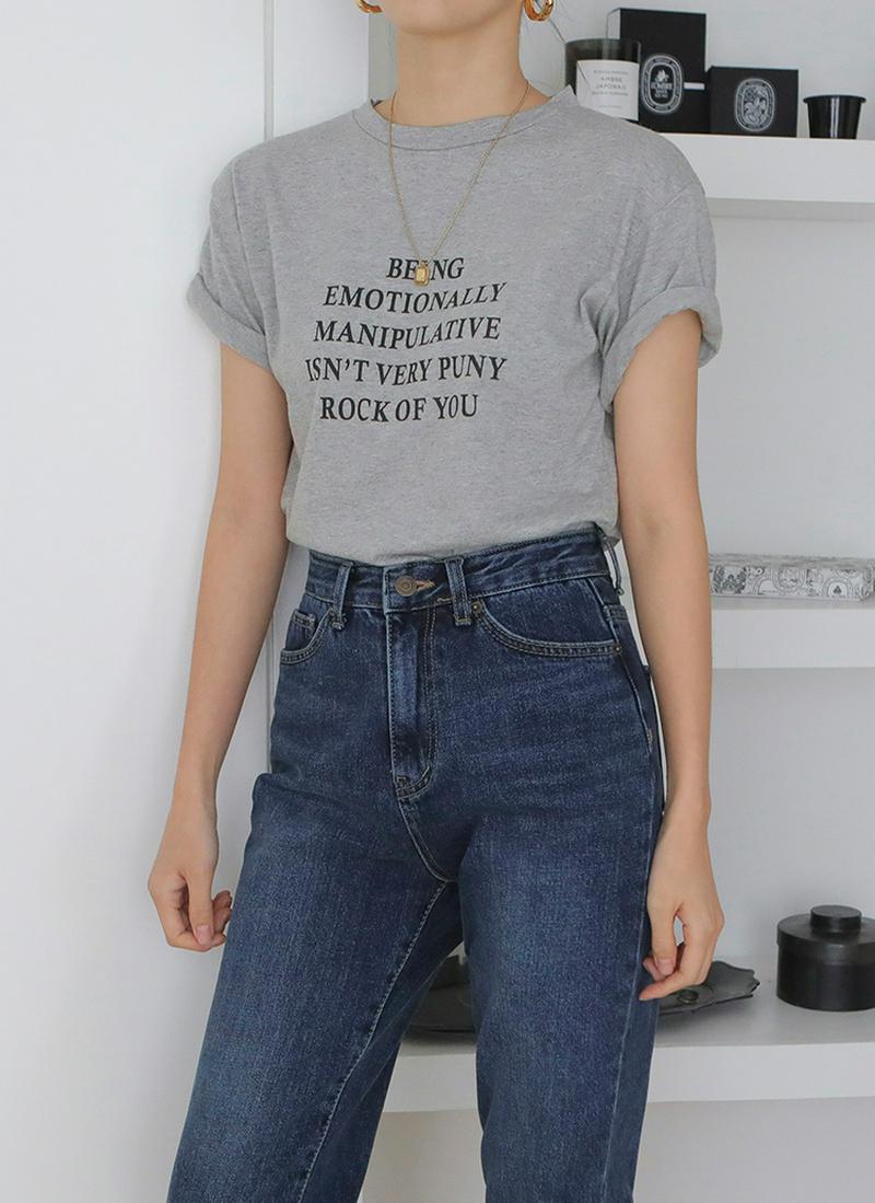 レタリング半袖Tシャツ
