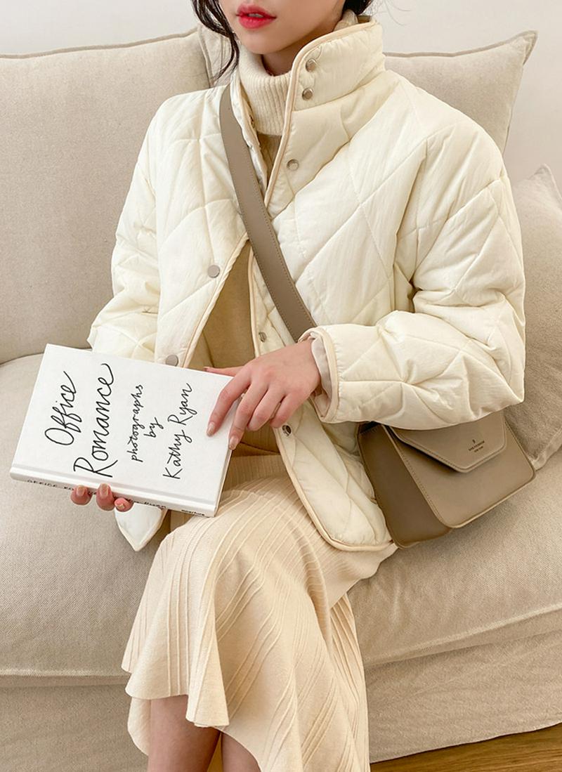 ダイヤキルティング中綿ジャケット