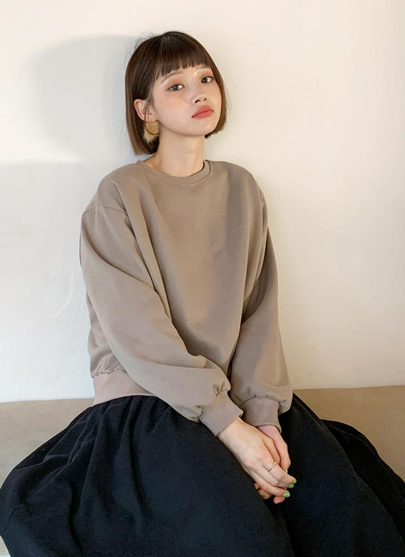 裏起毛コントラストワンピース・全2色