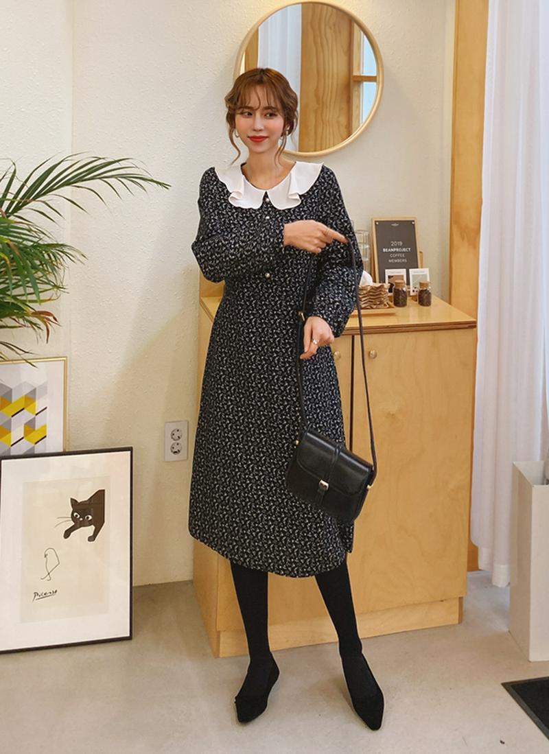 配色カラーパターンワンピース