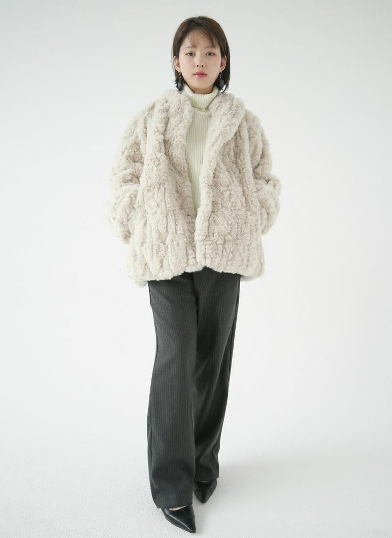 フェイクファーオーバージャケット