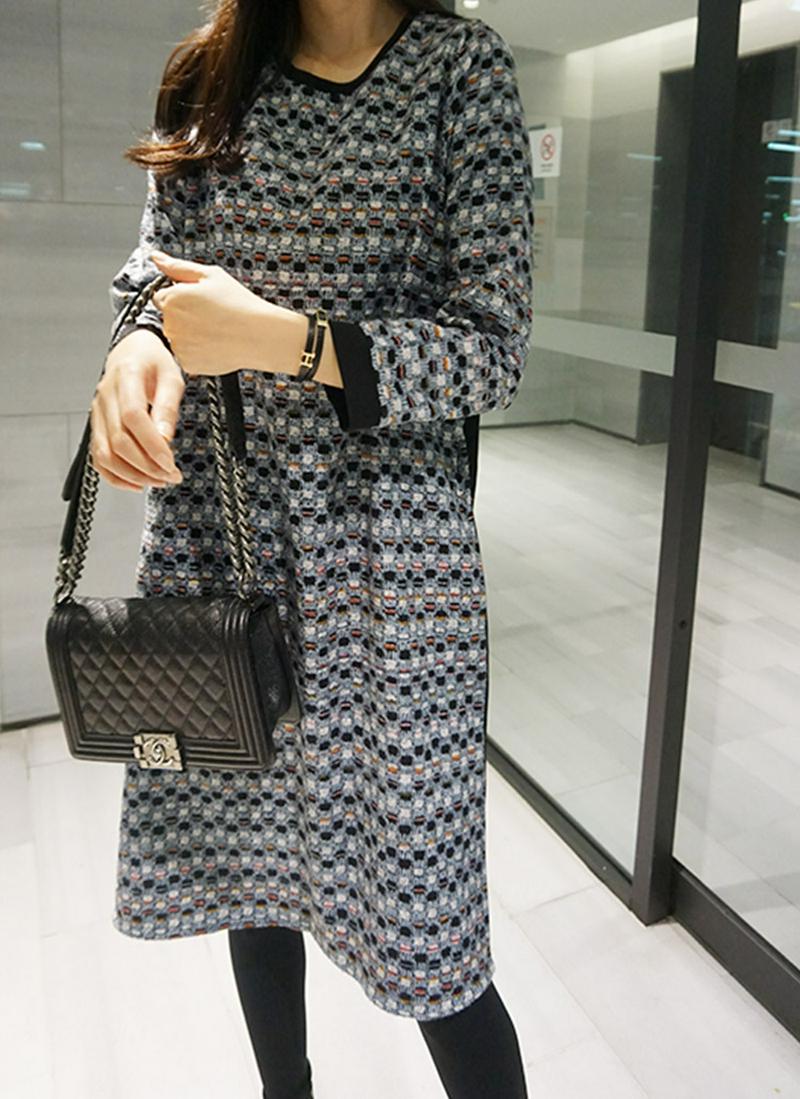 フロントパターンワンピース