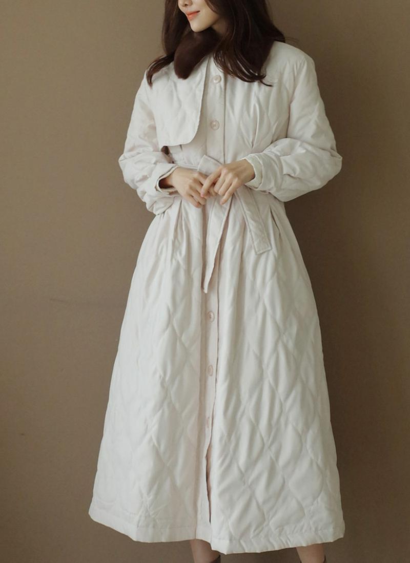 中綿キルティングAラインジャケット