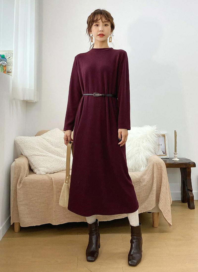裏起毛ロングワンピース・全3色
