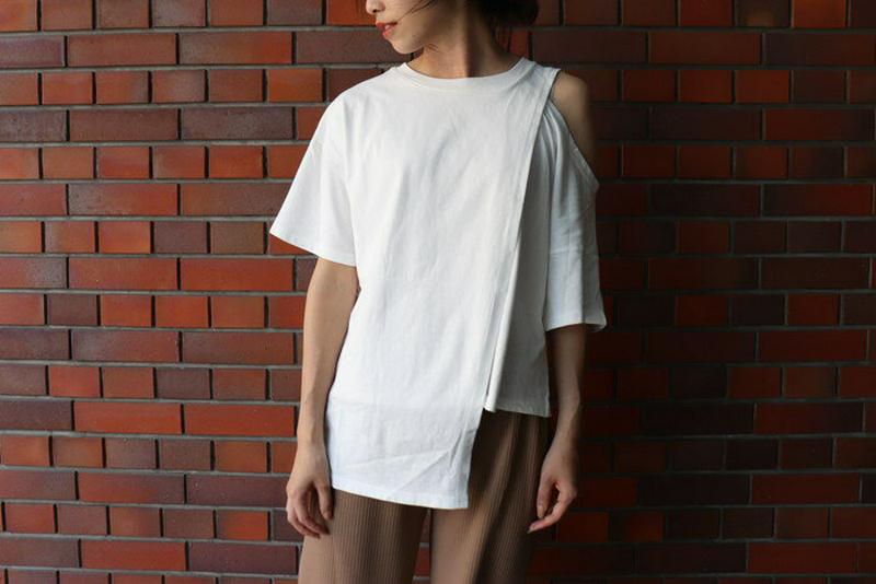 2カラーオープンショルダートップス T303 【monicaselect】Tシャツ　半袖　トップス