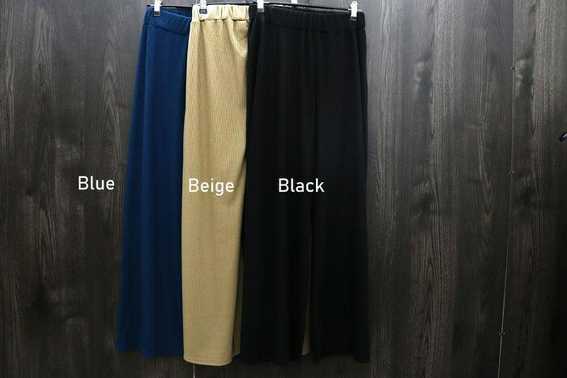 3カラーリブパンツ 【monicaselect】モニカセレクト　レディースファッション　韓国ファッション　プチプラ　デニム　パン