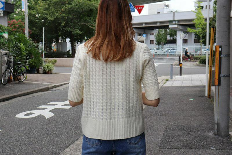 ケーブルニットトップス T236 【monicaselect】Tシャツ　半袖　トップス