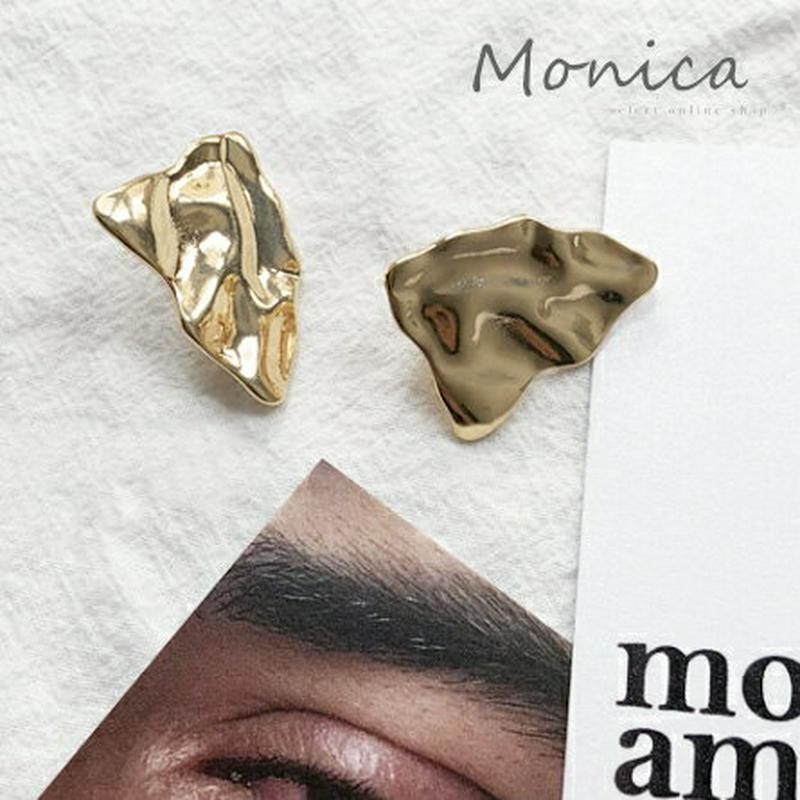2カラー三角ピアス・イヤリング 【monicaselect】 monicaselect　モニカセレクト　レディースファッション　