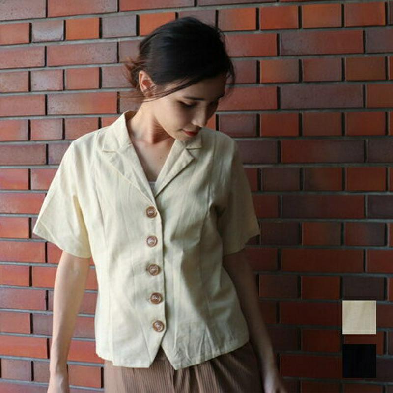 2カラー開襟シャツ T300 【monicaselect】Tシャツ　半袖　トップス