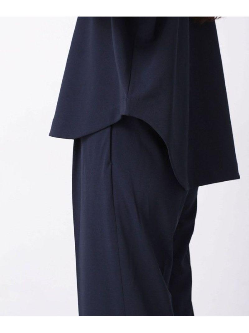 WEB限定/カットジョーゼットブラウス+パンツセットアップ
